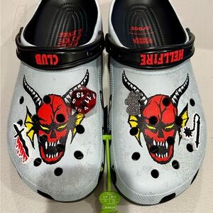 CROCS Hellfire Club Slippers - Black, Red, Yellow